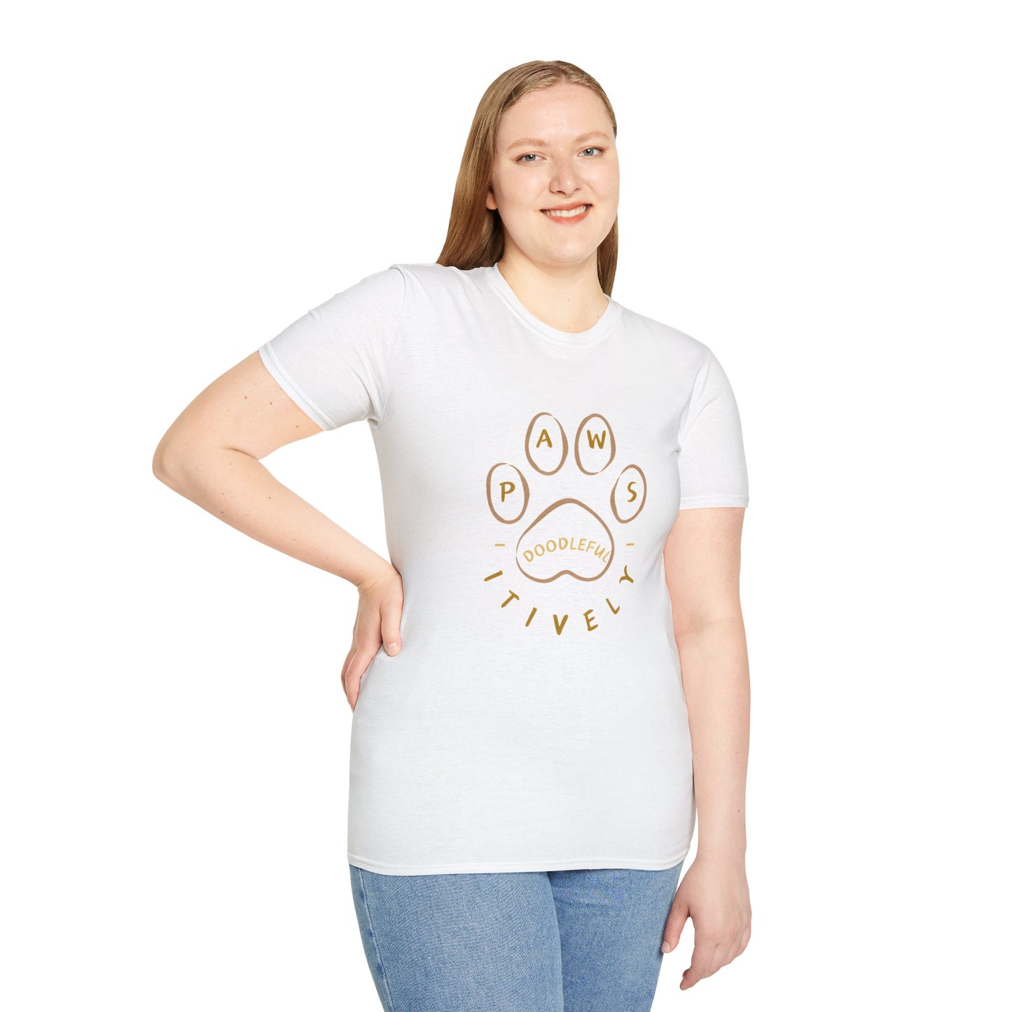 Pawsitively Doodleful Unisex Softstyle T-Shirt