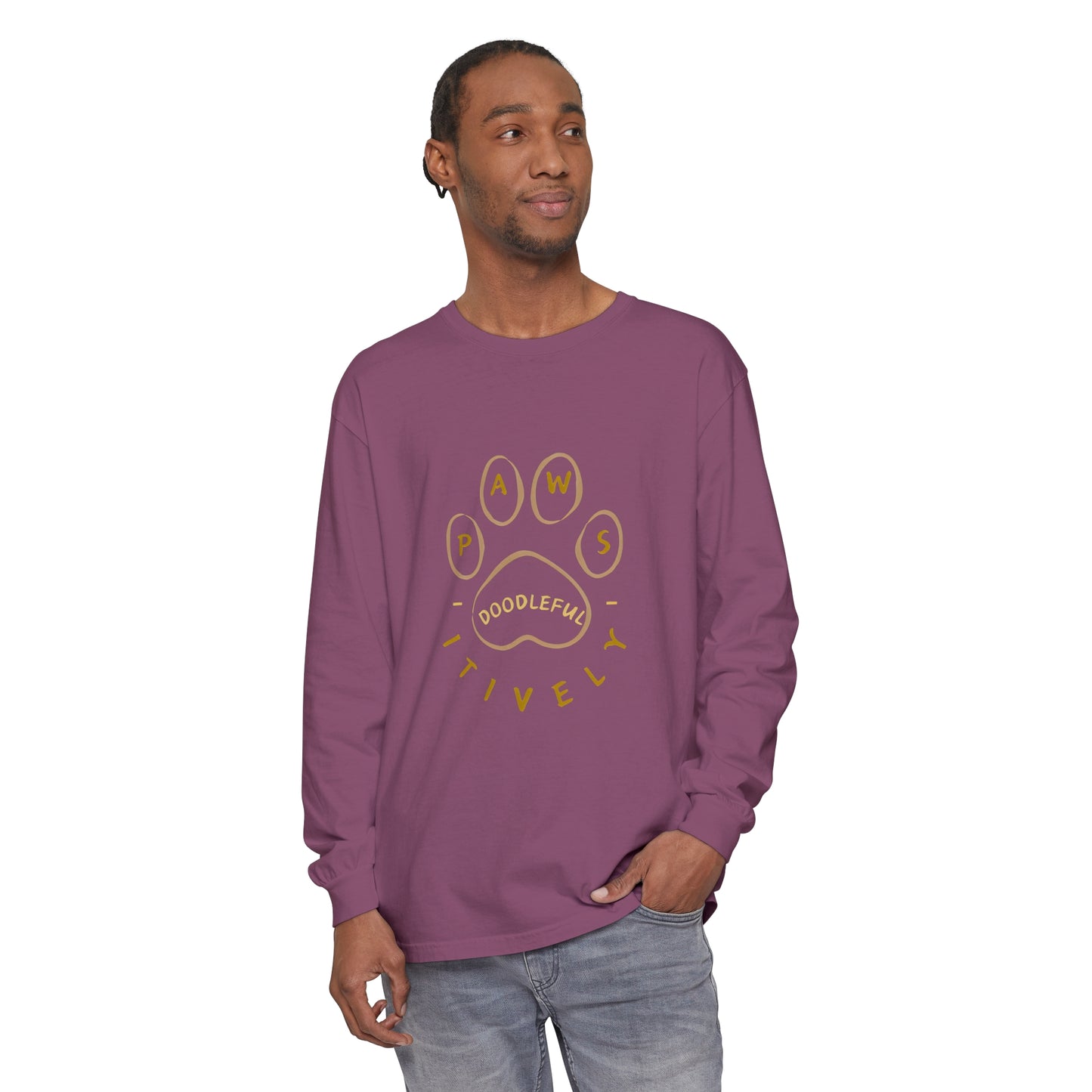 Pawsitively Doodleful Unisex Long Sleeve T-Shirt