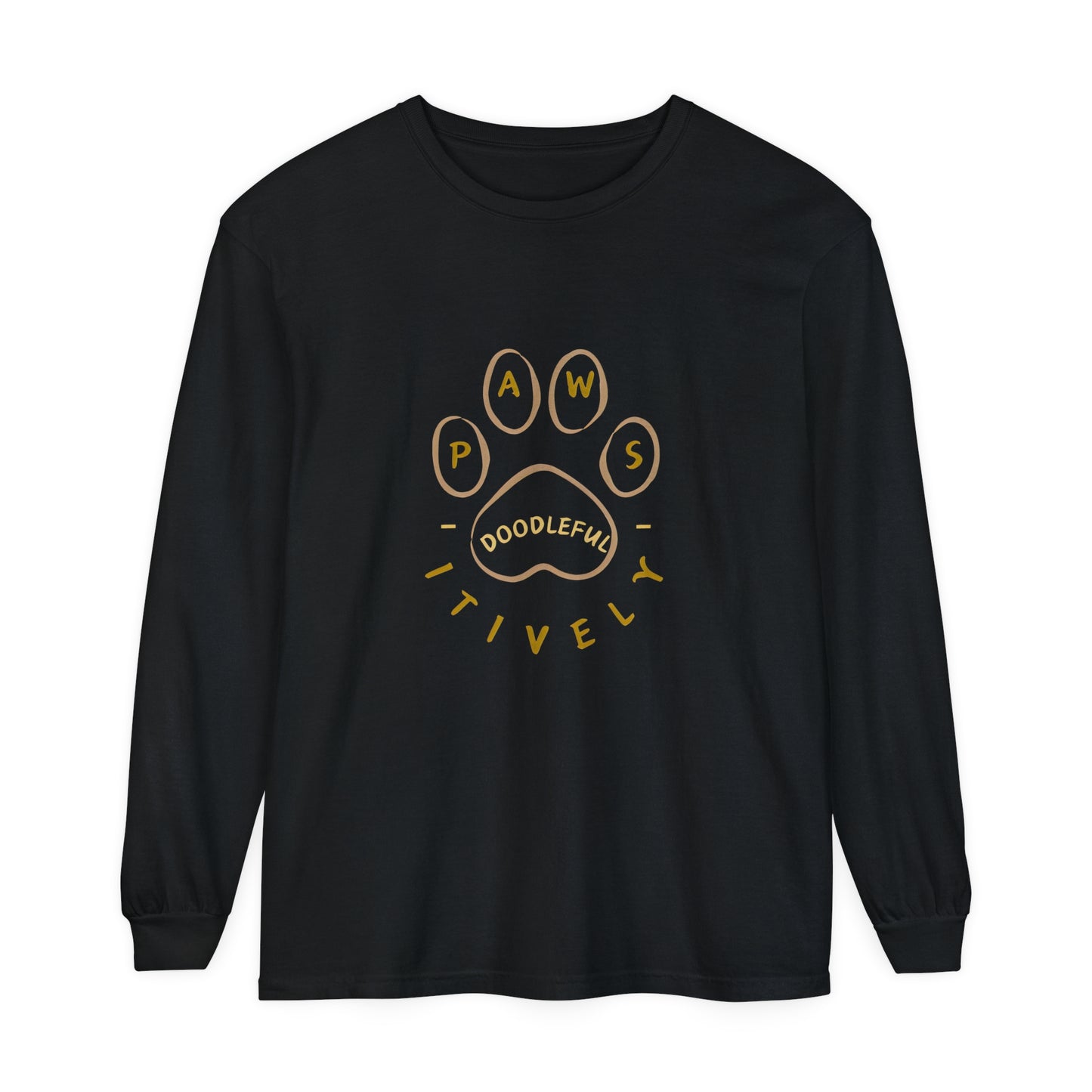 Pawsitively Doodleful Unisex Long Sleeve T-Shirt