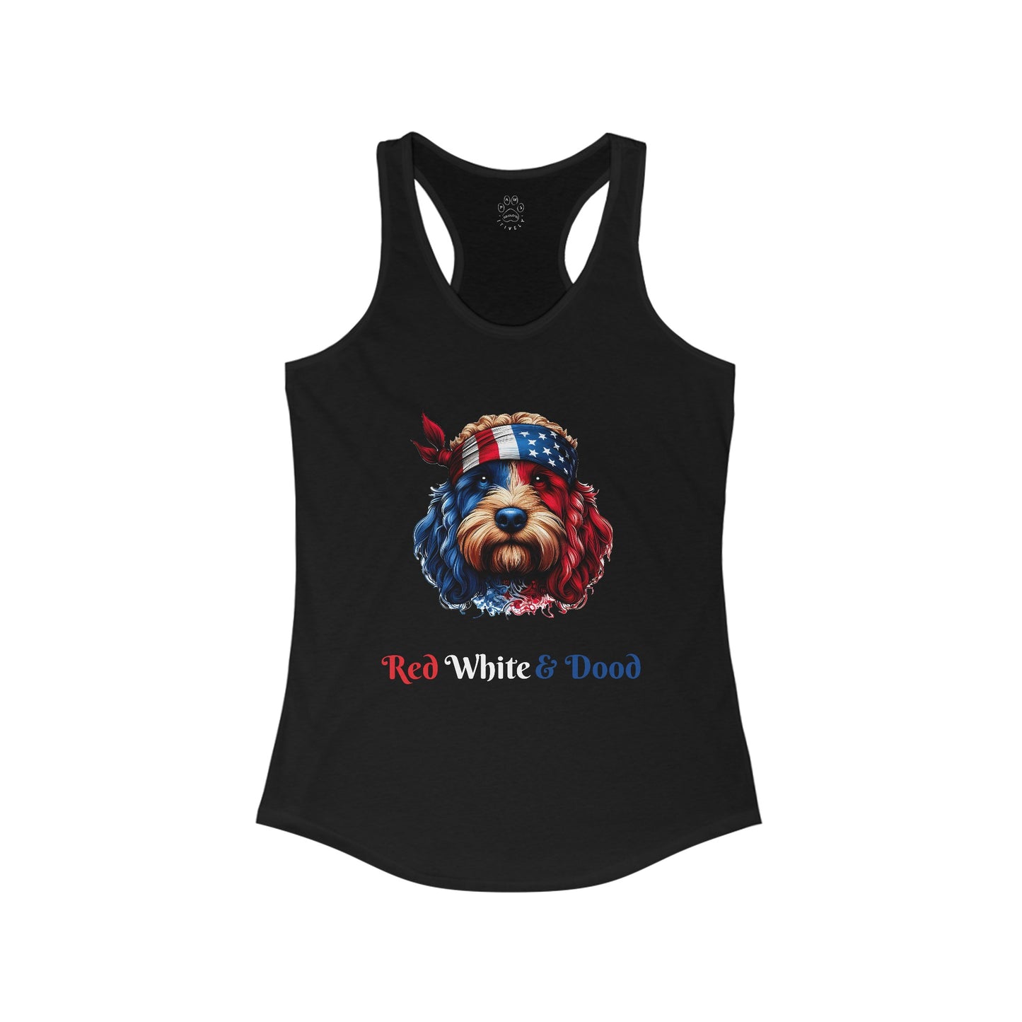 Red White and Dood Women's Ideal Racerback Tank