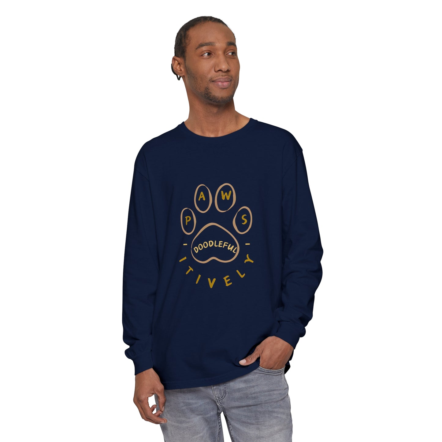 Pawsitively Doodleful Unisex Long Sleeve T-Shirt