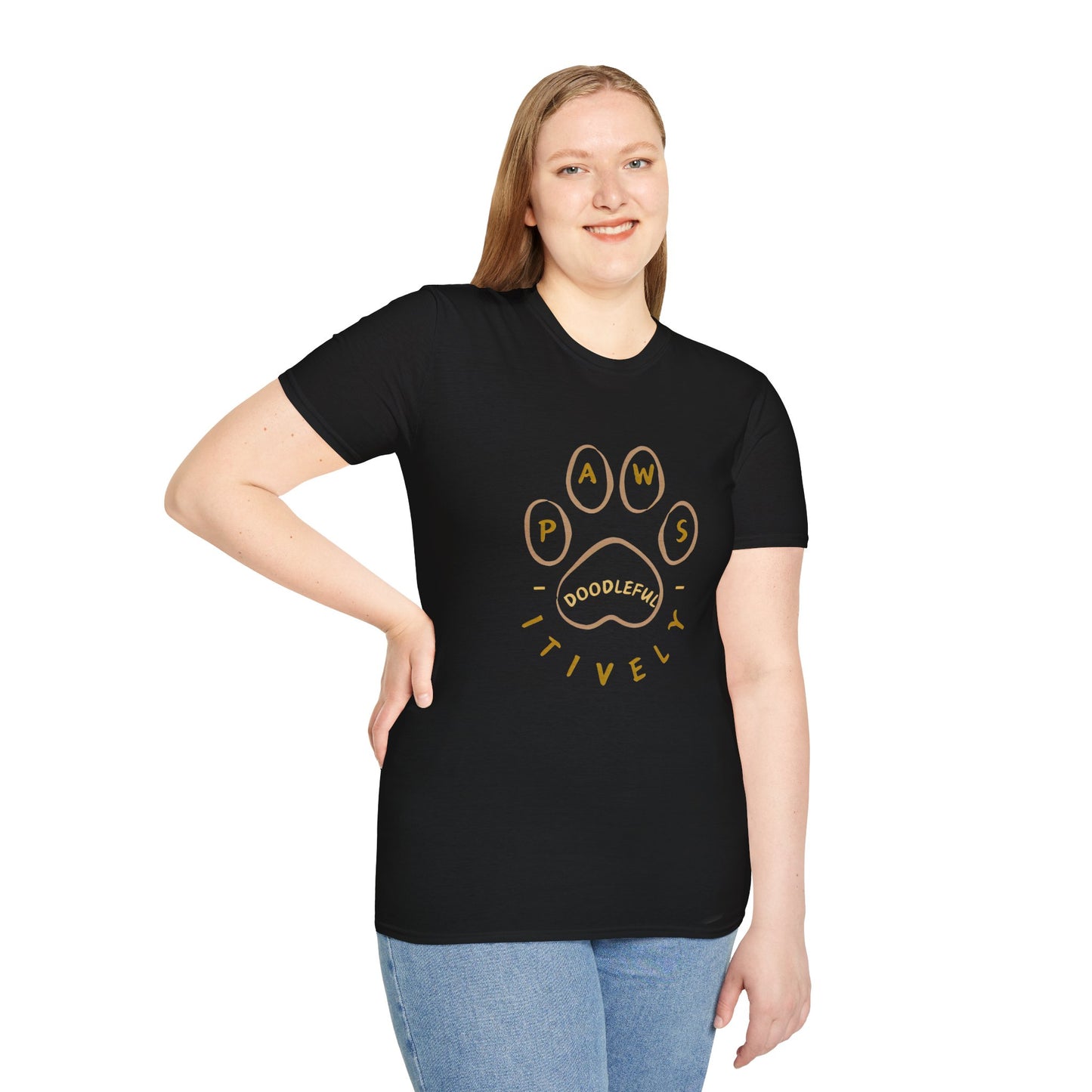 Pawsitively Doodleful Unisex Softstyle T-Shirt