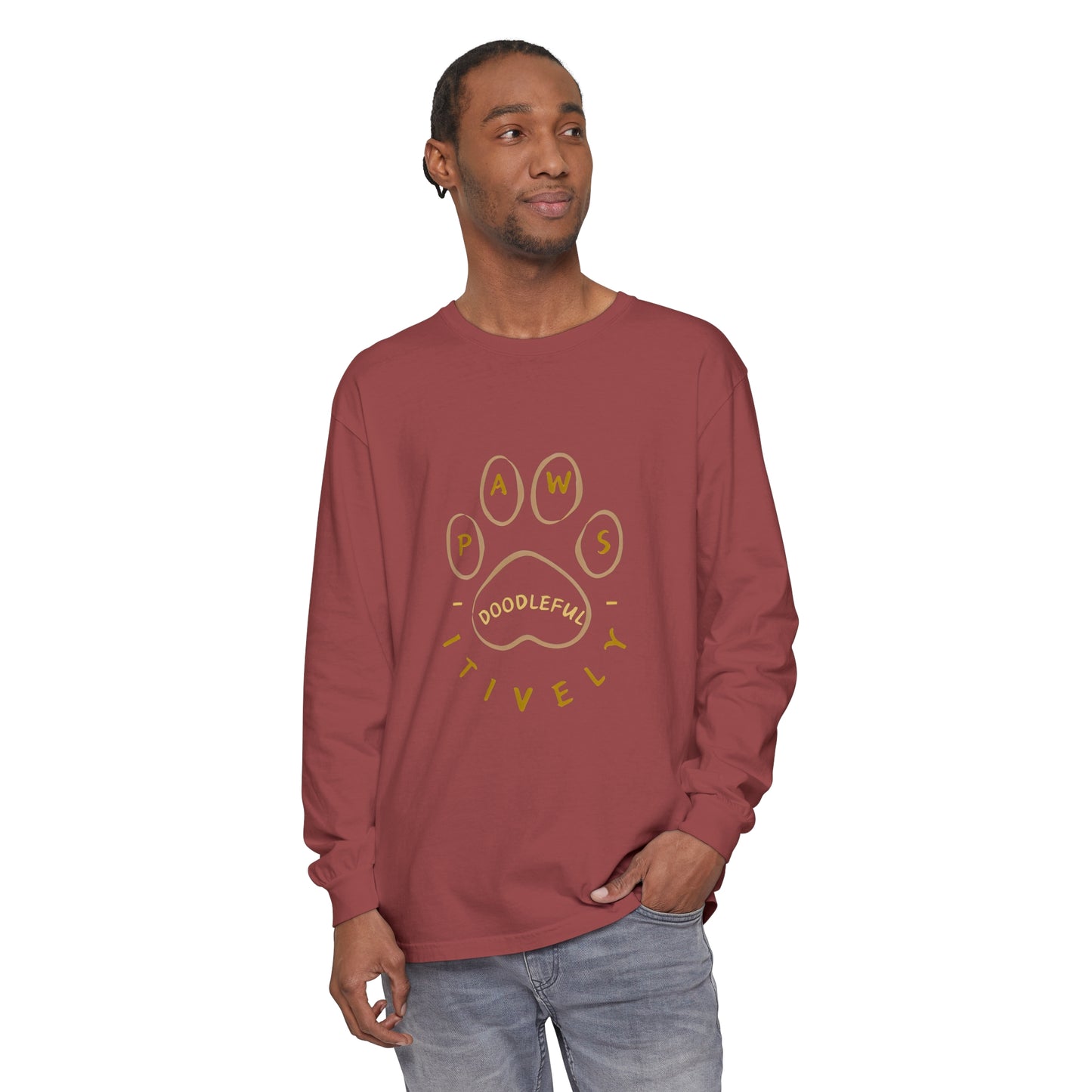 Pawsitively Doodleful Unisex Long Sleeve T-Shirt