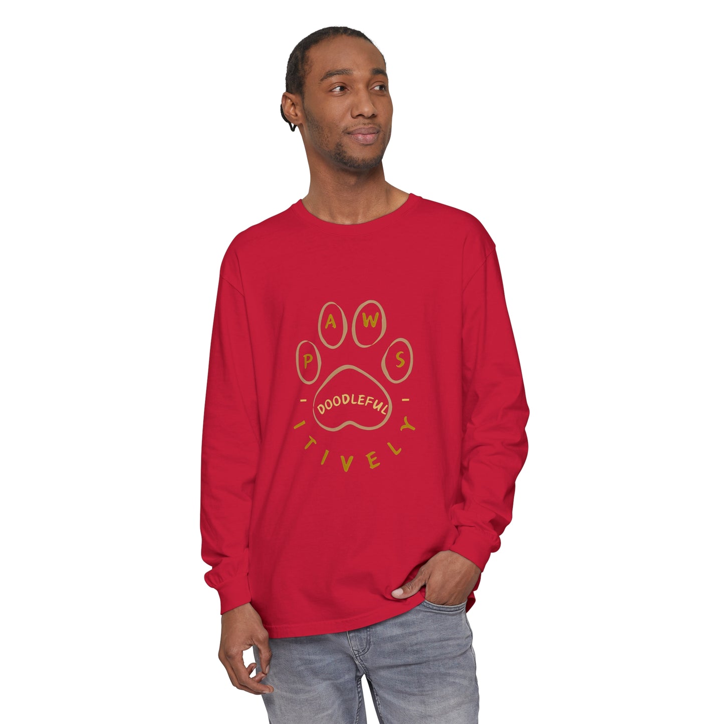 Pawsitively Doodleful Unisex Long Sleeve T-Shirt