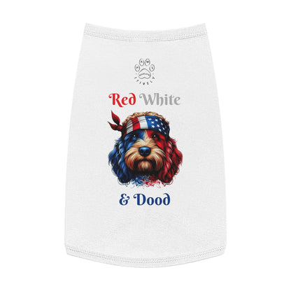 Red White and Dood Pet Tank Top