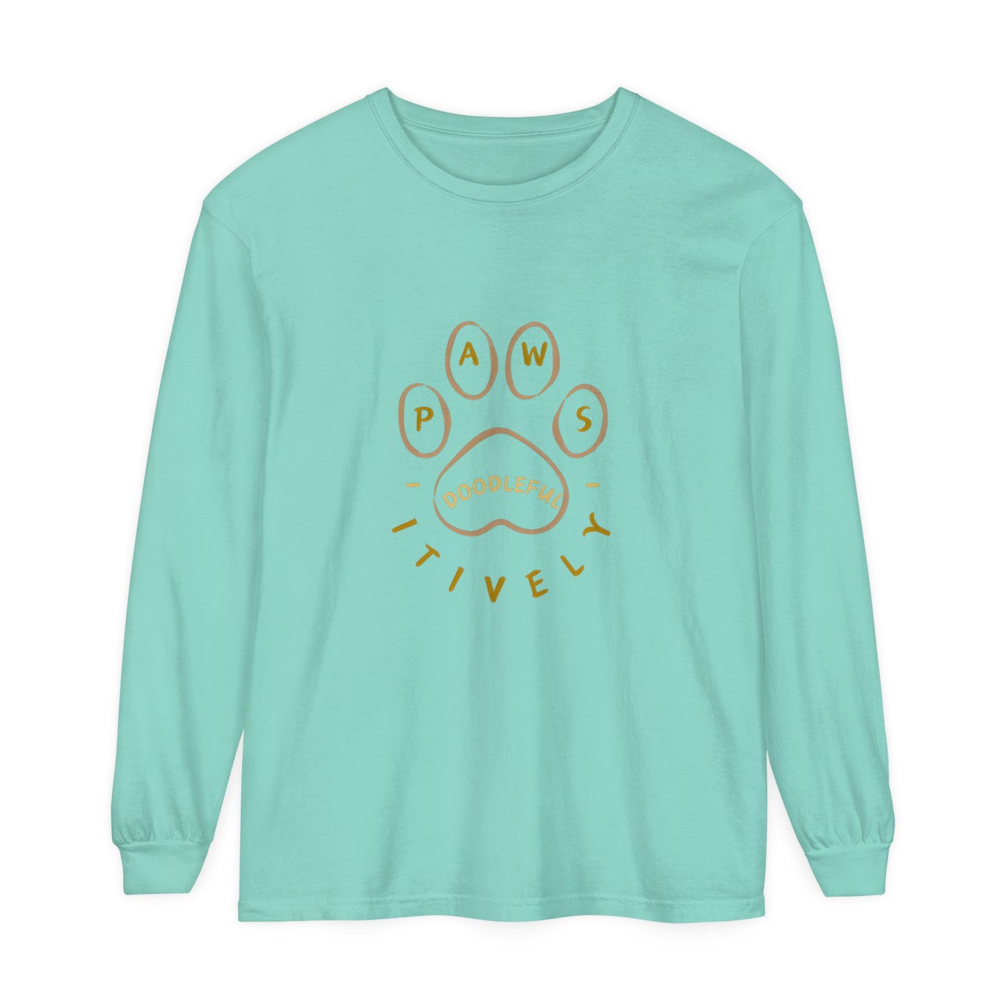 Pawsitively Doodleful Unisex Garment-dyed Long Sleeve T-Shirt