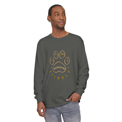 Pawsitively Doodleful Unisex Garment-dyed Long Sleeve T-Shirt