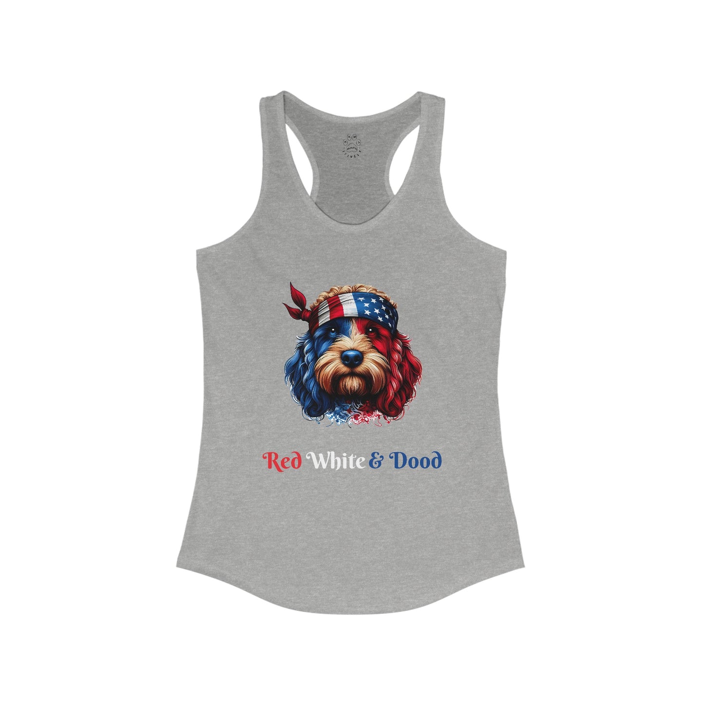 Red White and Dood Women's Ideal Racerback Tank