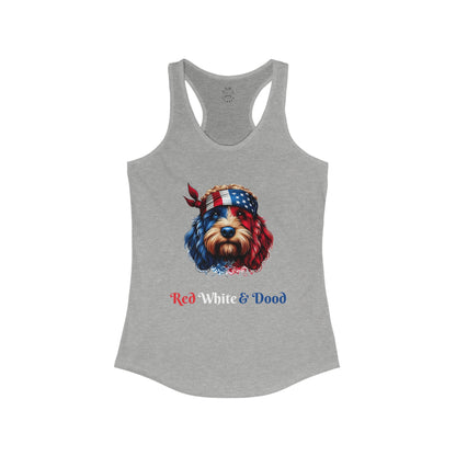 Red White and Dood Women's Ideal Racerback Tank