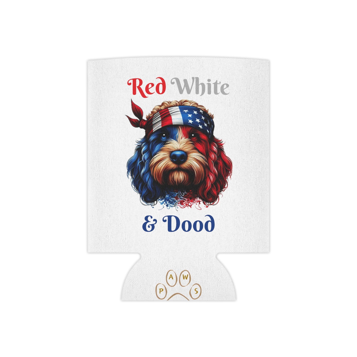 Red White and Dood Can Cooler