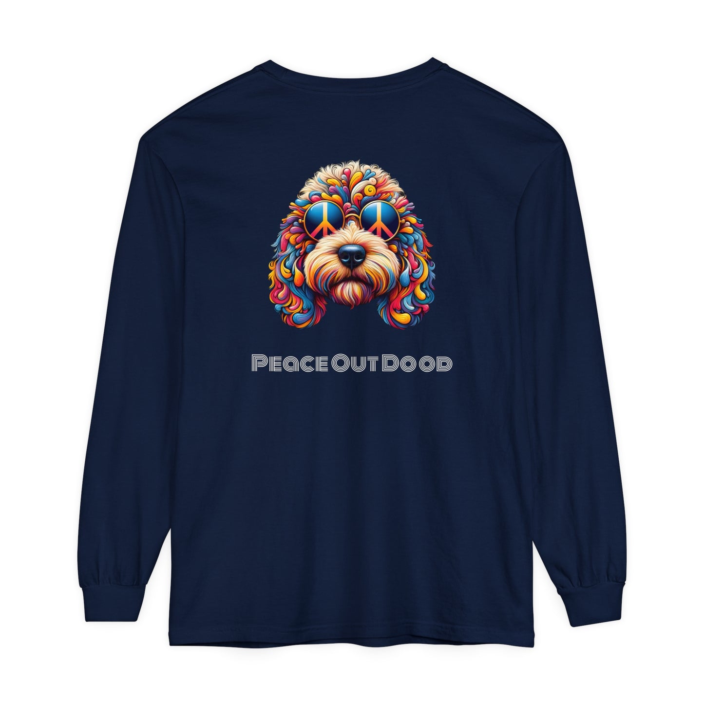 Peace Out Dood Unisex Garment-dyed Long Sleeve T-Shirt