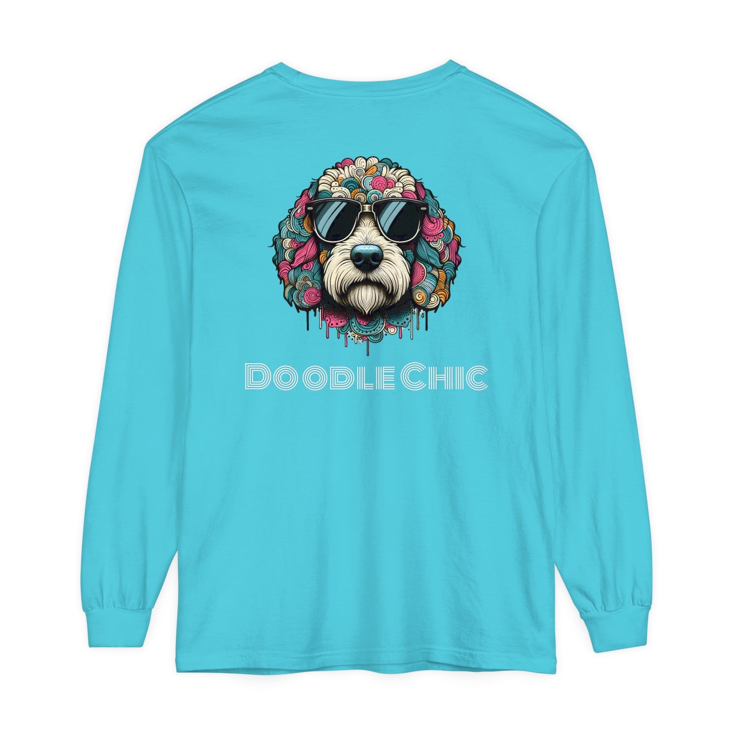 Doodle Chic Unisex Garment-dyed Long Sleeve T-Shirt