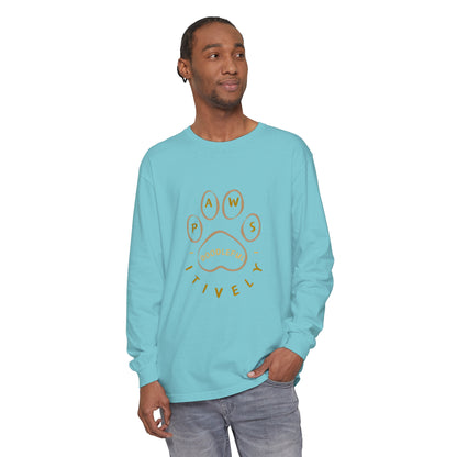 Pawsitively Doodleful Unisex Garment-dyed Long Sleeve T-Shirt