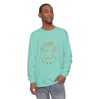 Pawsitively Doodleful Unisex Garment-dyed Long Sleeve T-Shirt