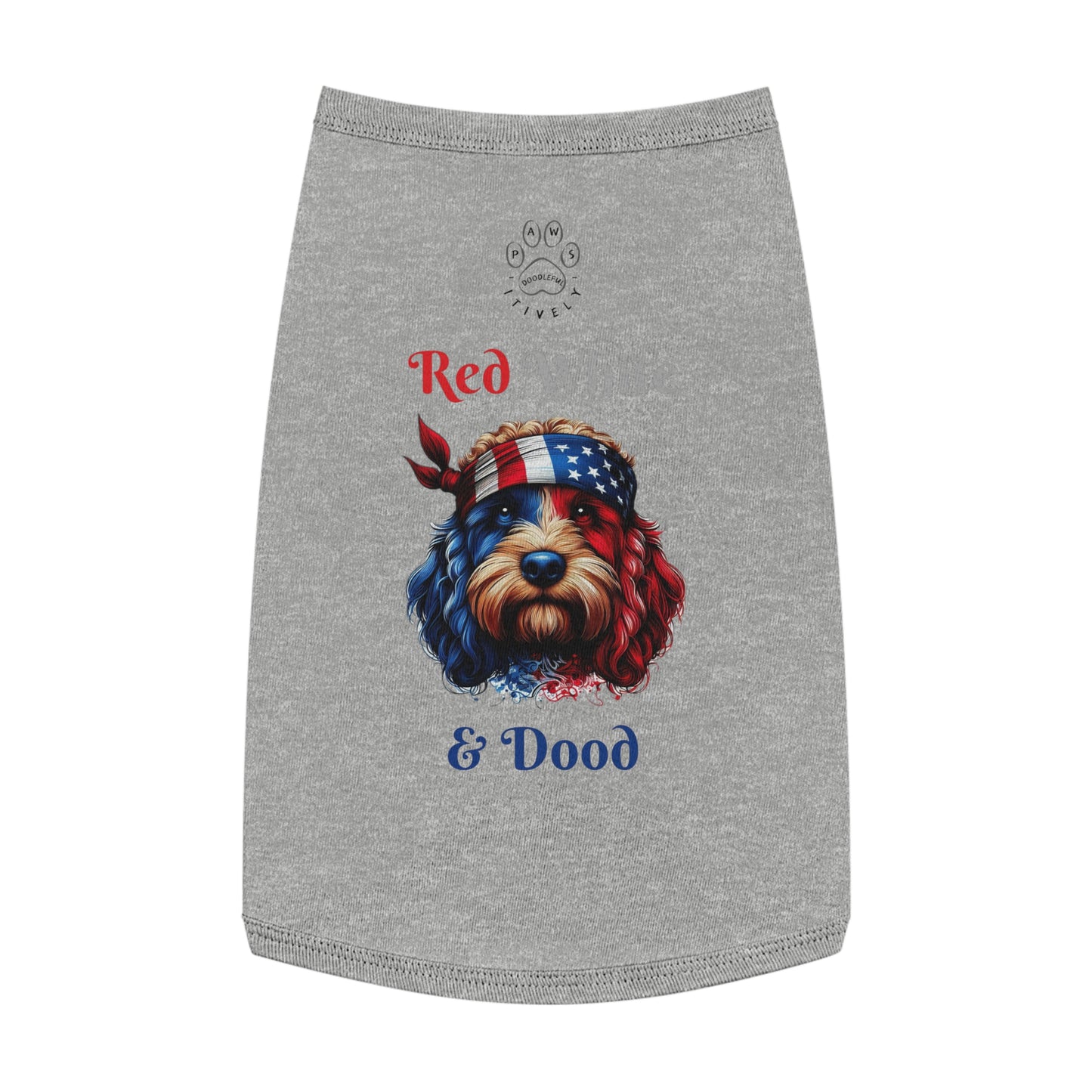 Red White and Dood Pet Tank Top