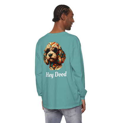 Hey Dood Unisex Garment-dyed Long Sleeve T-Shirt