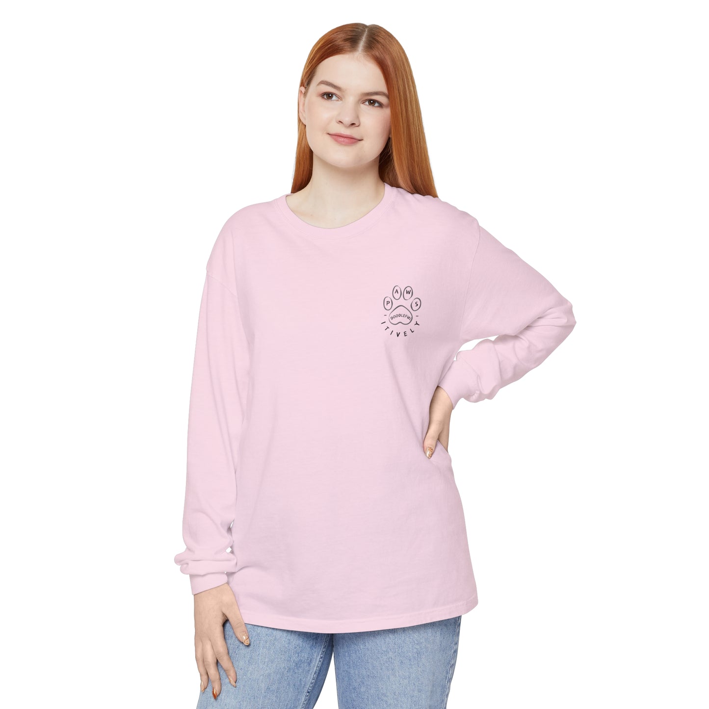 Doodle Mom Unisex Garment-dyed Long Sleeve T-Shirt