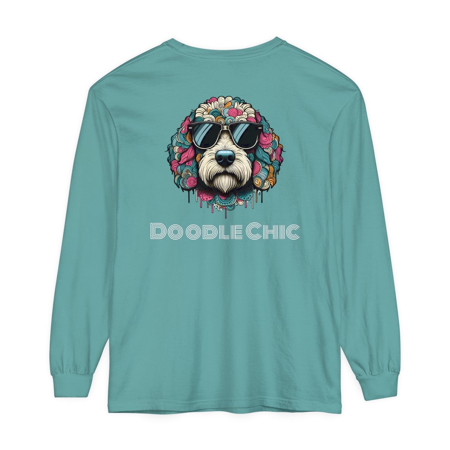 Doodle Chic Unisex Garment-dyed Long Sleeve T-Shirt