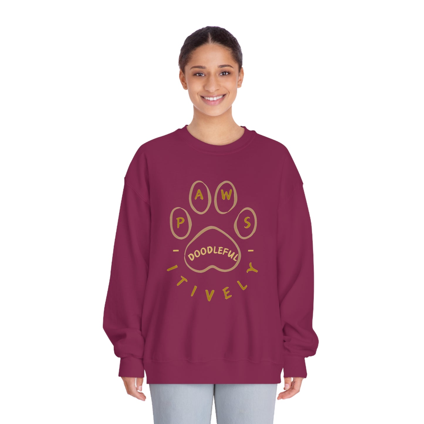 Pawsitively Doodleful Unisex DryBlend® Crewneck Sweatshirt