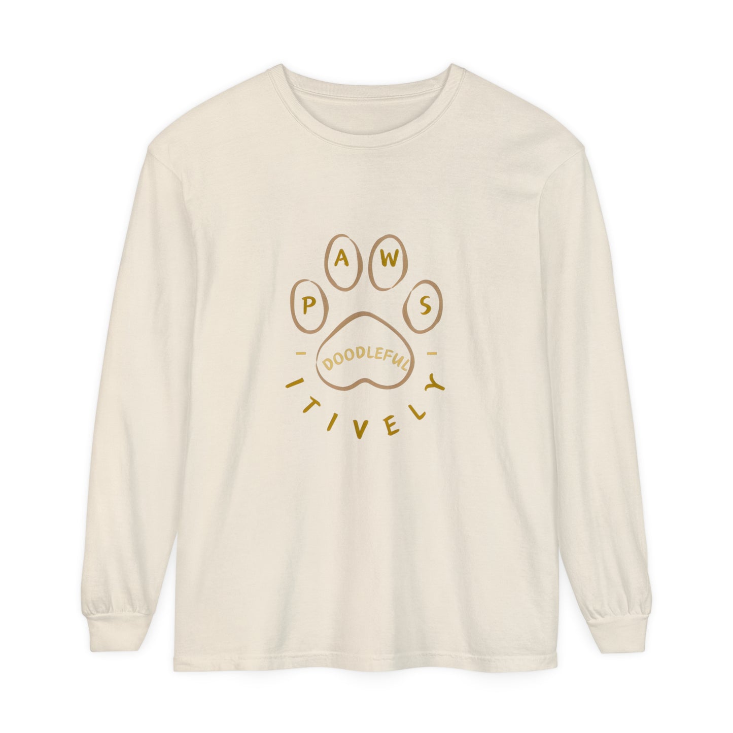 Pawsitively Doodleful Unisex Garment-dyed Long Sleeve T-Shirt