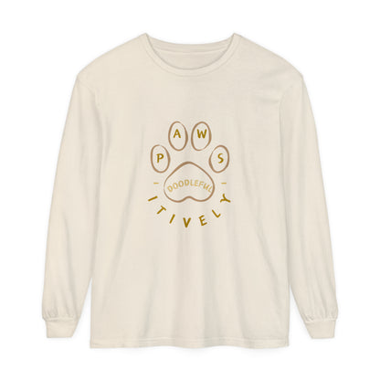 Pawsitively Doodleful Unisex Garment-dyed Long Sleeve T-Shirt