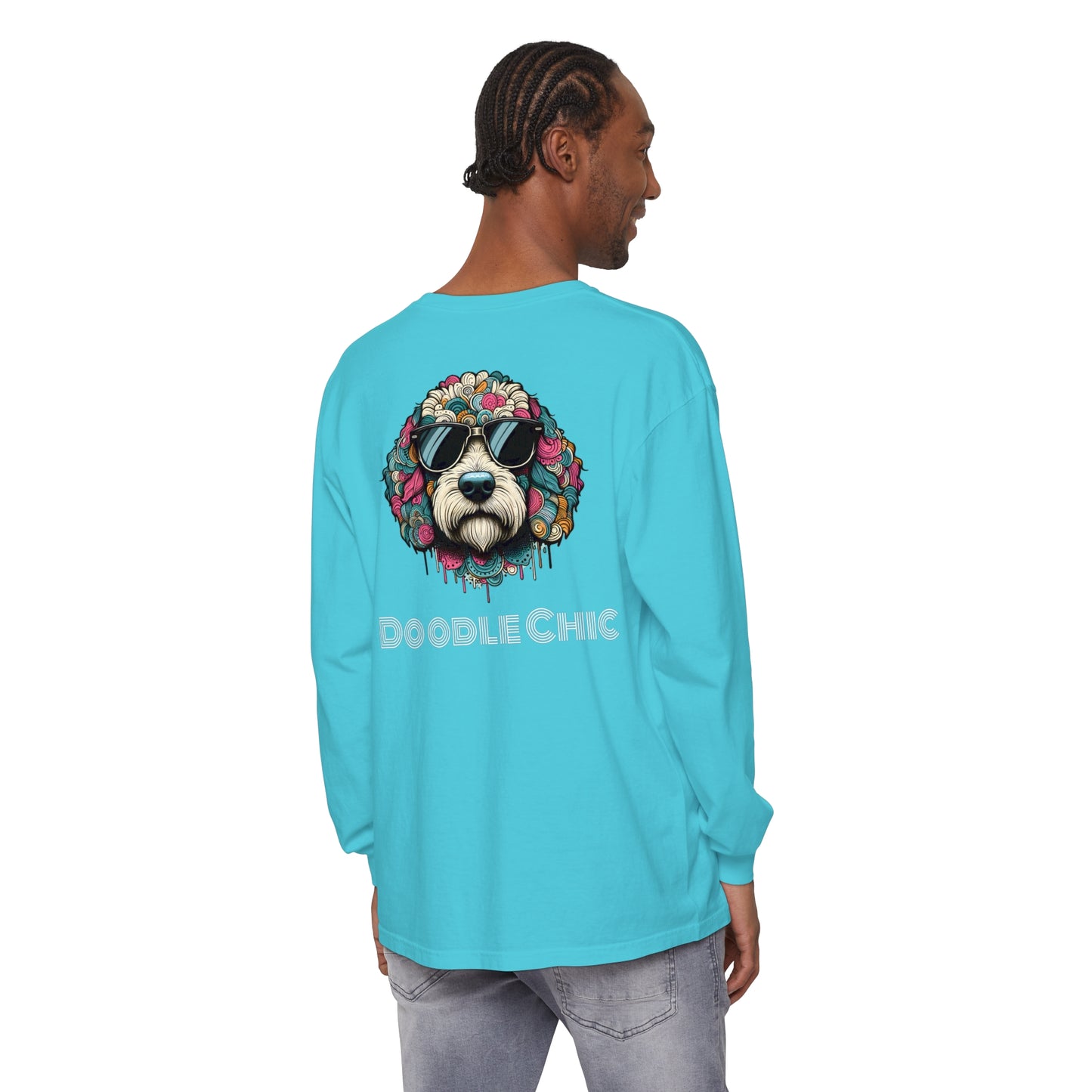 Doodle Chic Unisex Garment-dyed Long Sleeve T-Shirt