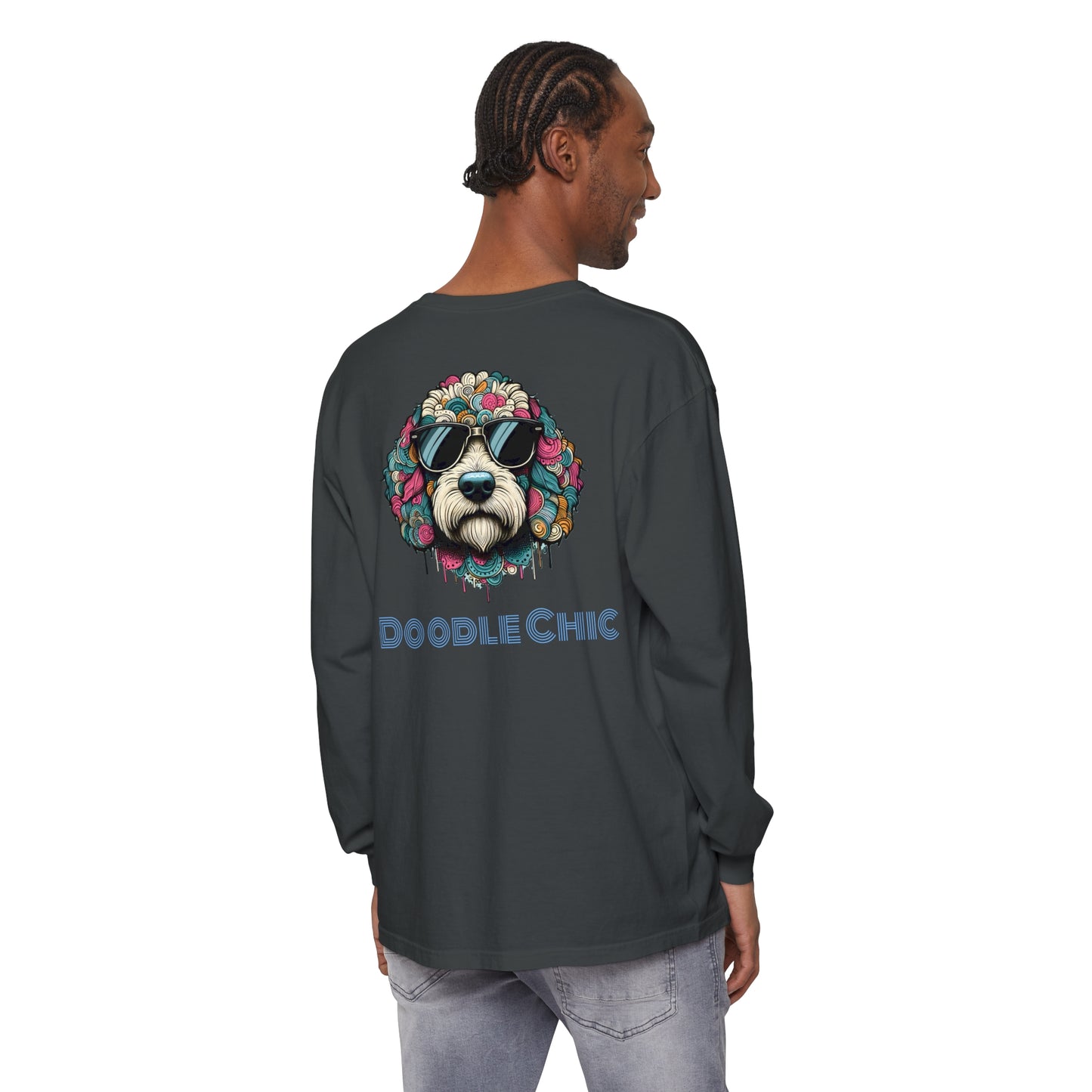 Doodle Chic Unisex Garment-dyed Long Sleeve T-Shirt