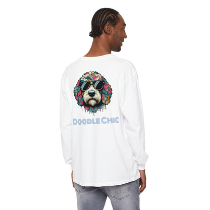 Doodle Chic Unisex Garment-dyed Long Sleeve T-Shirt