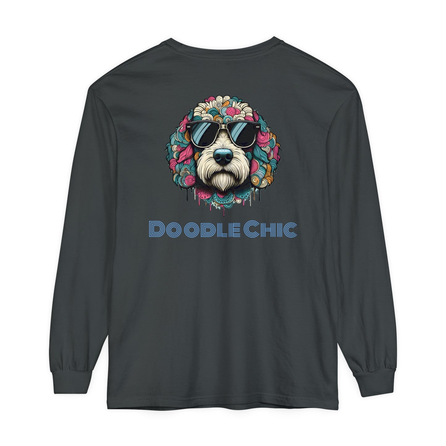 Doodle Chic Unisex Garment-dyed Long Sleeve T-Shirt