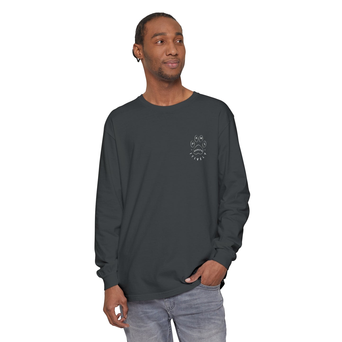 Doodle Chic Unisex Garment-dyed Long Sleeve T-Shirt