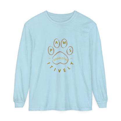 Pawsitively Doodleful Unisex Garment-dyed Long Sleeve T-Shirt