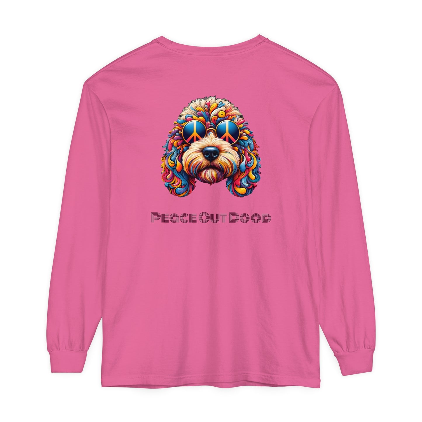 Peace Out Dood Unisex Garment-dyed Long Sleeve T-Shirt