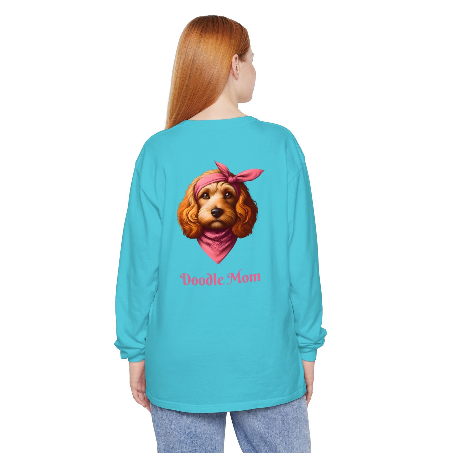 Doodle Mom Unisex Garment-dyed Long Sleeve T-Shirt