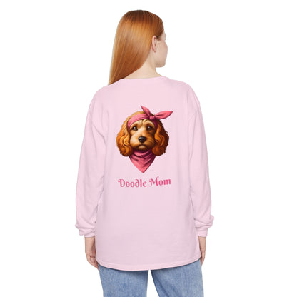 Doodle Mom Unisex Garment-dyed Long Sleeve T-Shirt