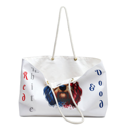 Red White and Dood Weekender Bag