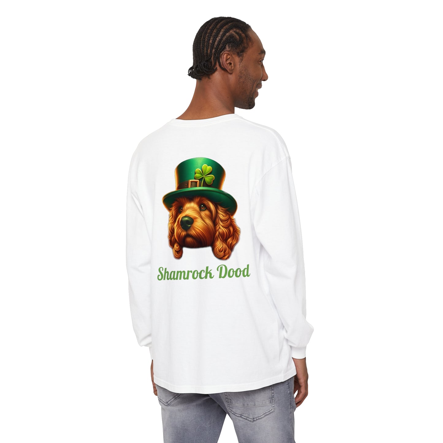 Shamrock Dood Unisex Garment-dyed Long Sleeve T-Shirt