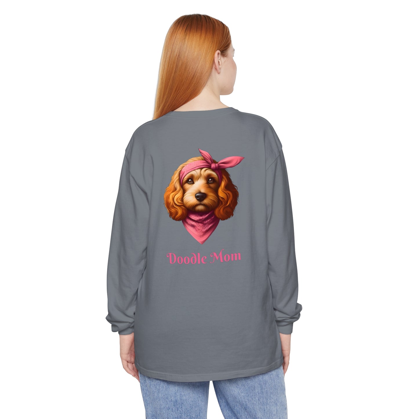 Doodle Mom Unisex Garment-dyed Long Sleeve T-Shirt