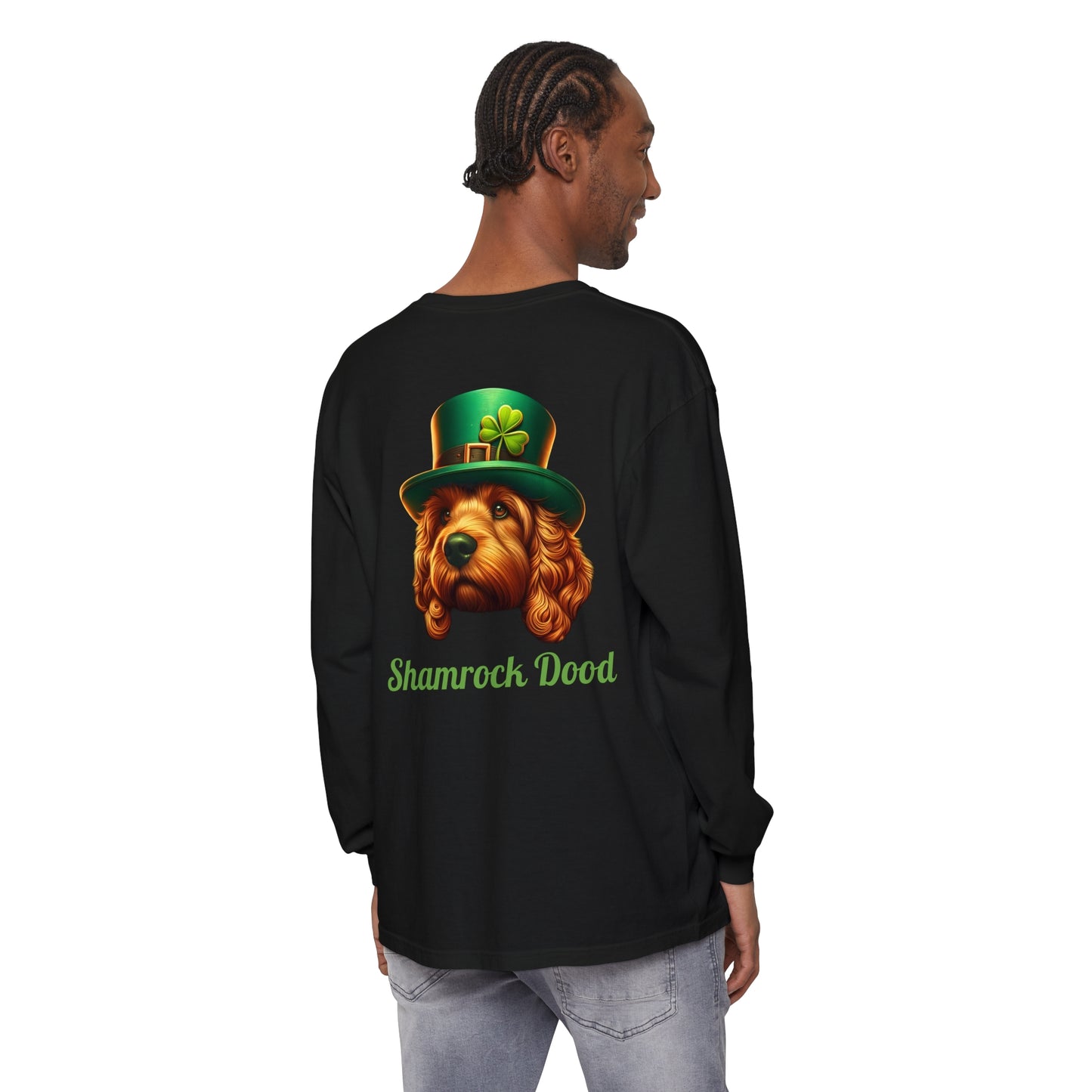 Shamrock Dood Unisex Garment-dyed Long Sleeve T-Shirt