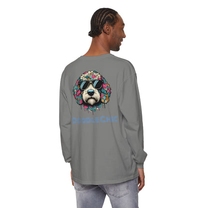 Doodle Chic Unisex Garment-dyed Long Sleeve T-Shirt