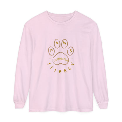 Pawsitively Doodleful Unisex Garment-dyed Long Sleeve T-Shirt