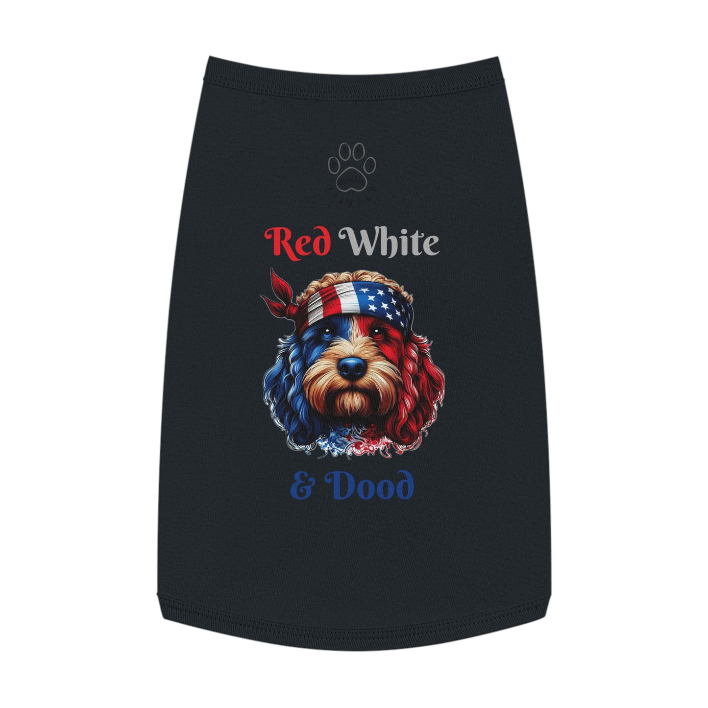 Red White and Dood Pet Tank Top