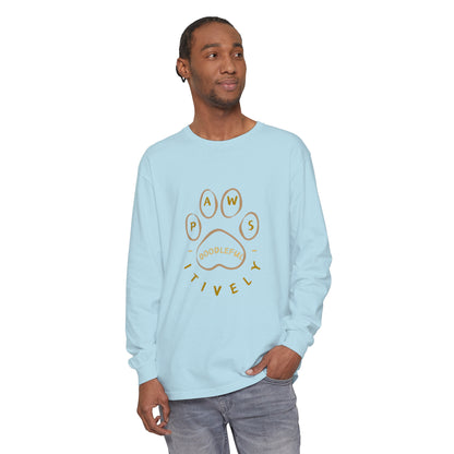 Pawsitively Doodleful Unisex Garment-dyed Long Sleeve T-Shirt