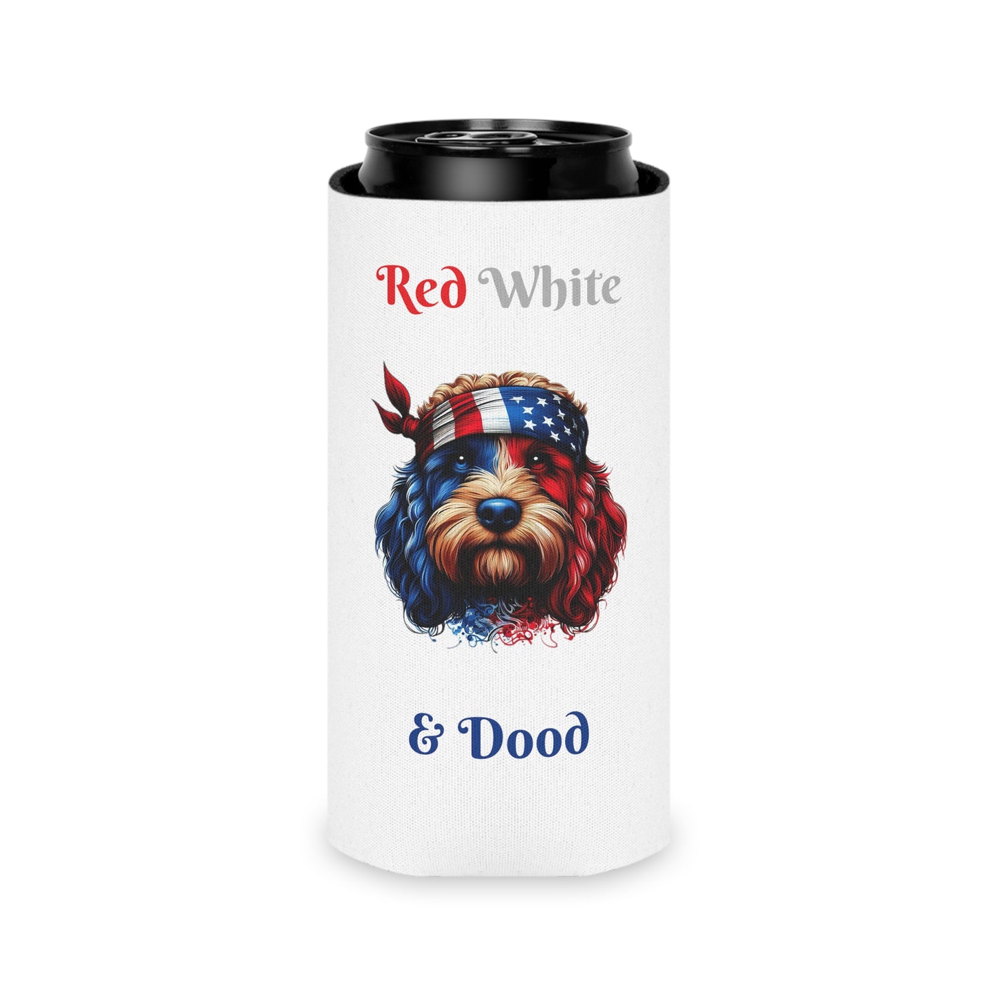 Red White and Dood Can Cooler