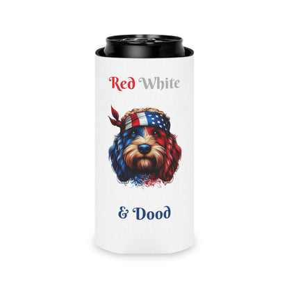 Red White and Dood Can Cooler