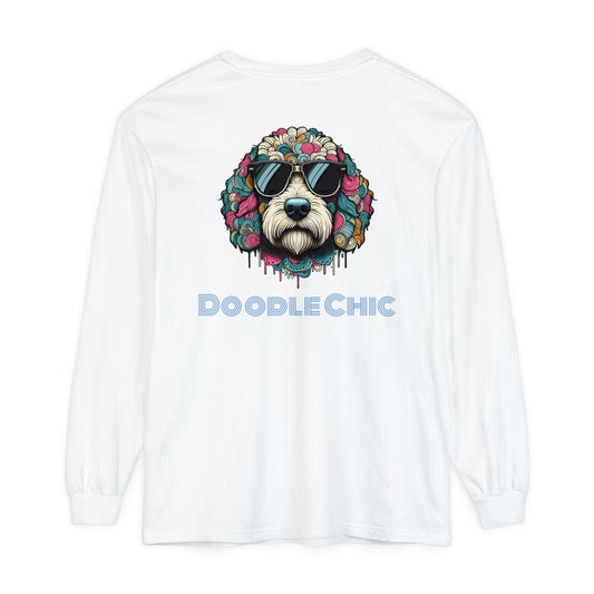 Doodle Chic Unisex Garment-dyed Long Sleeve T-Shirt