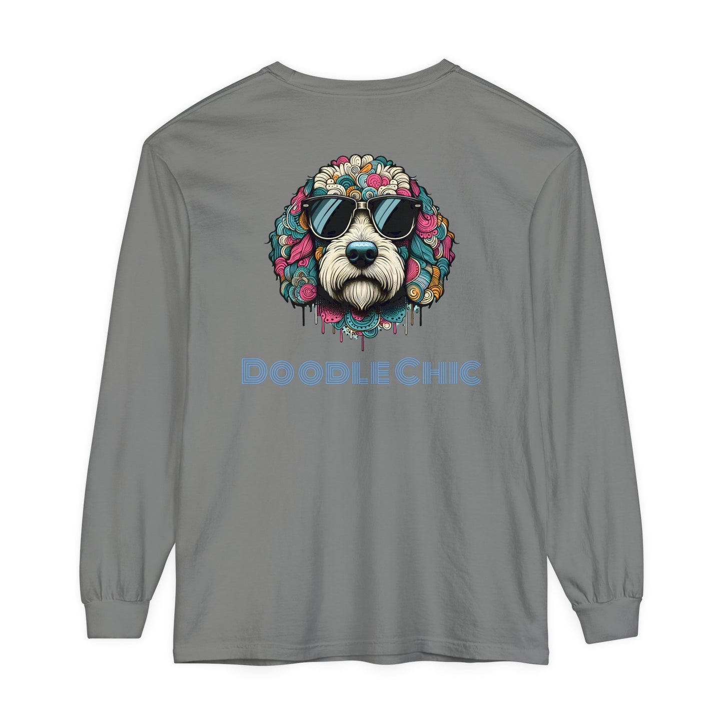 Doodle Chic Unisex Garment-dyed Long Sleeve T-Shirt