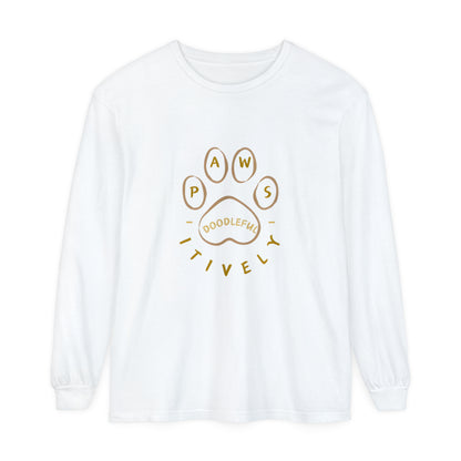 Pawsitively Doodleful Unisex Garment-dyed Long Sleeve T-Shirt