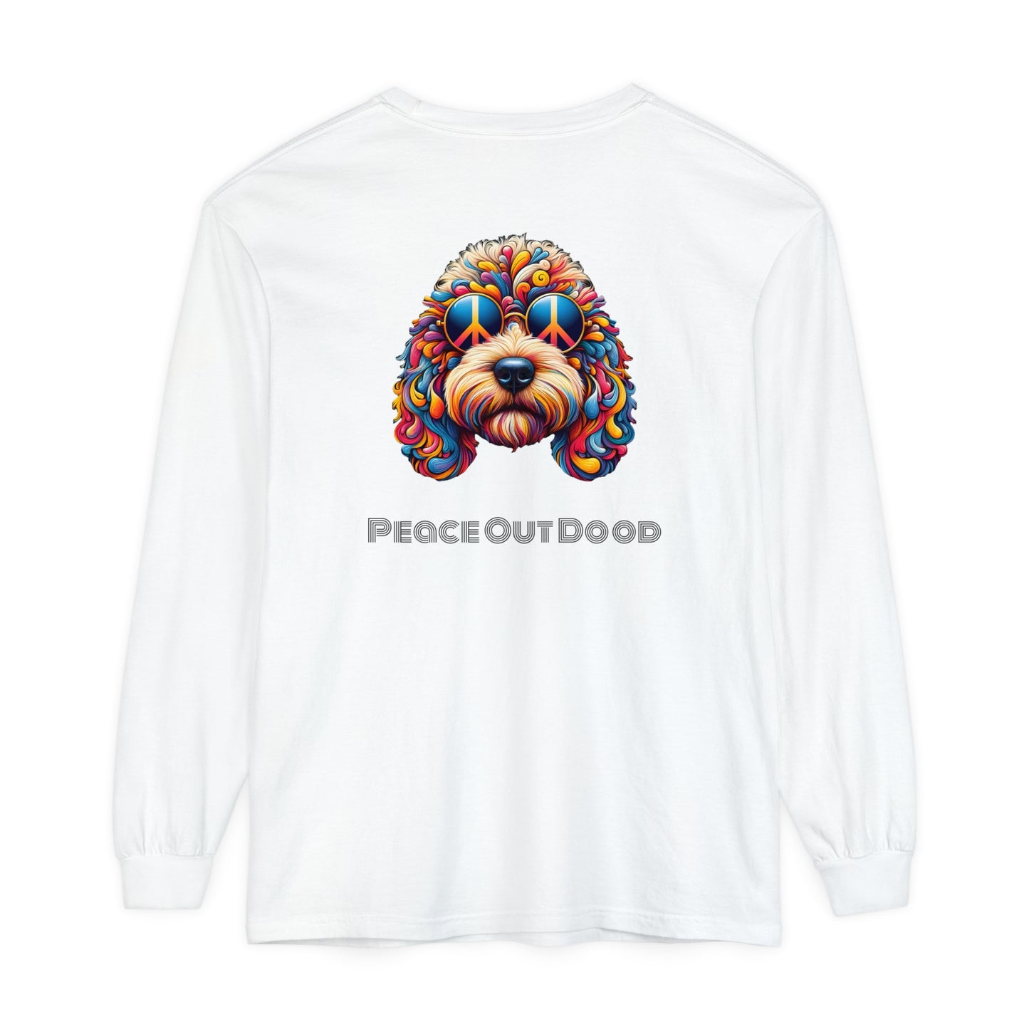 Peace Out Dood Unisex Garment-dyed Long Sleeve T-Shirt