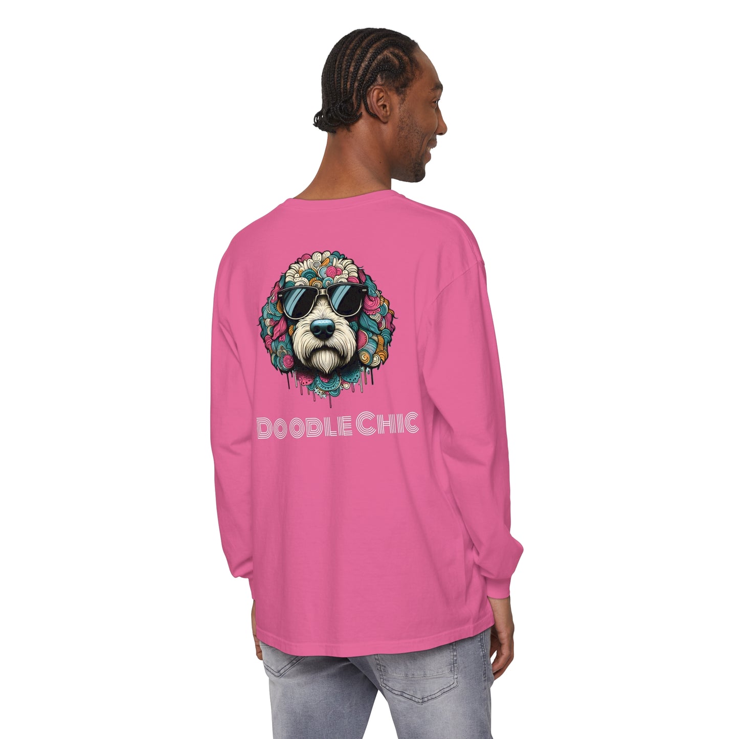 Doodle Chic Unisex Garment-dyed Long Sleeve T-Shirt